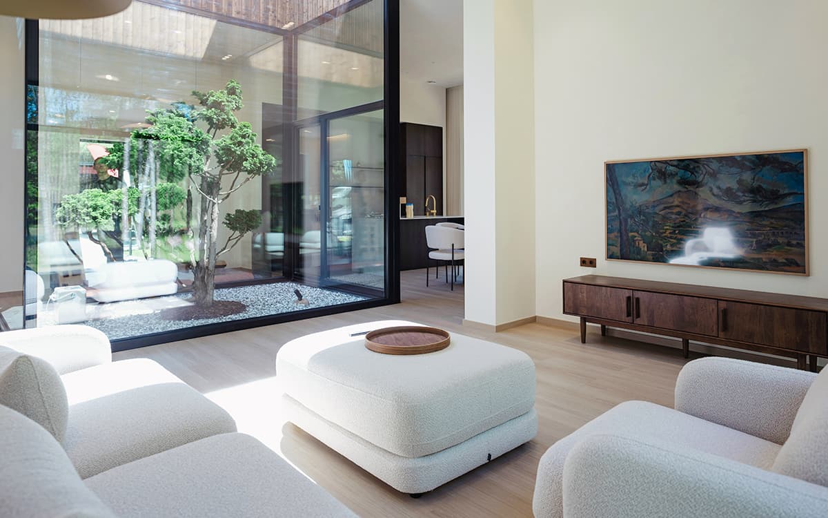 Intérieur moderne et détails premium d'un bien immobilier exclusif