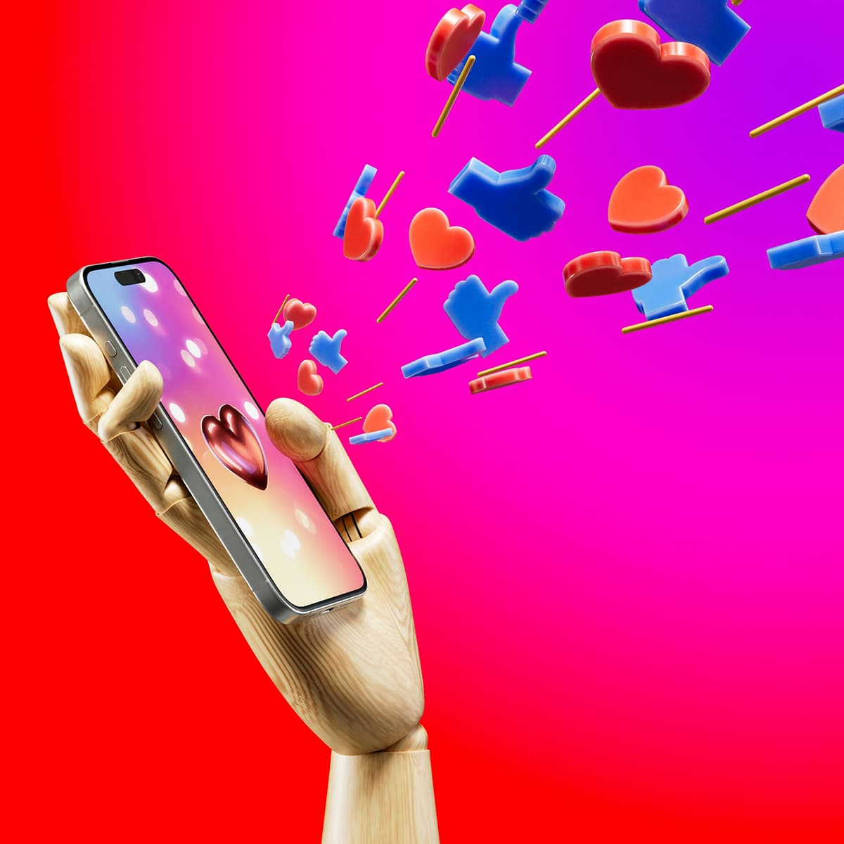 Smartphone affichant des notifications de réseaux sociaux, illustrant le mirage de l'engagement facile