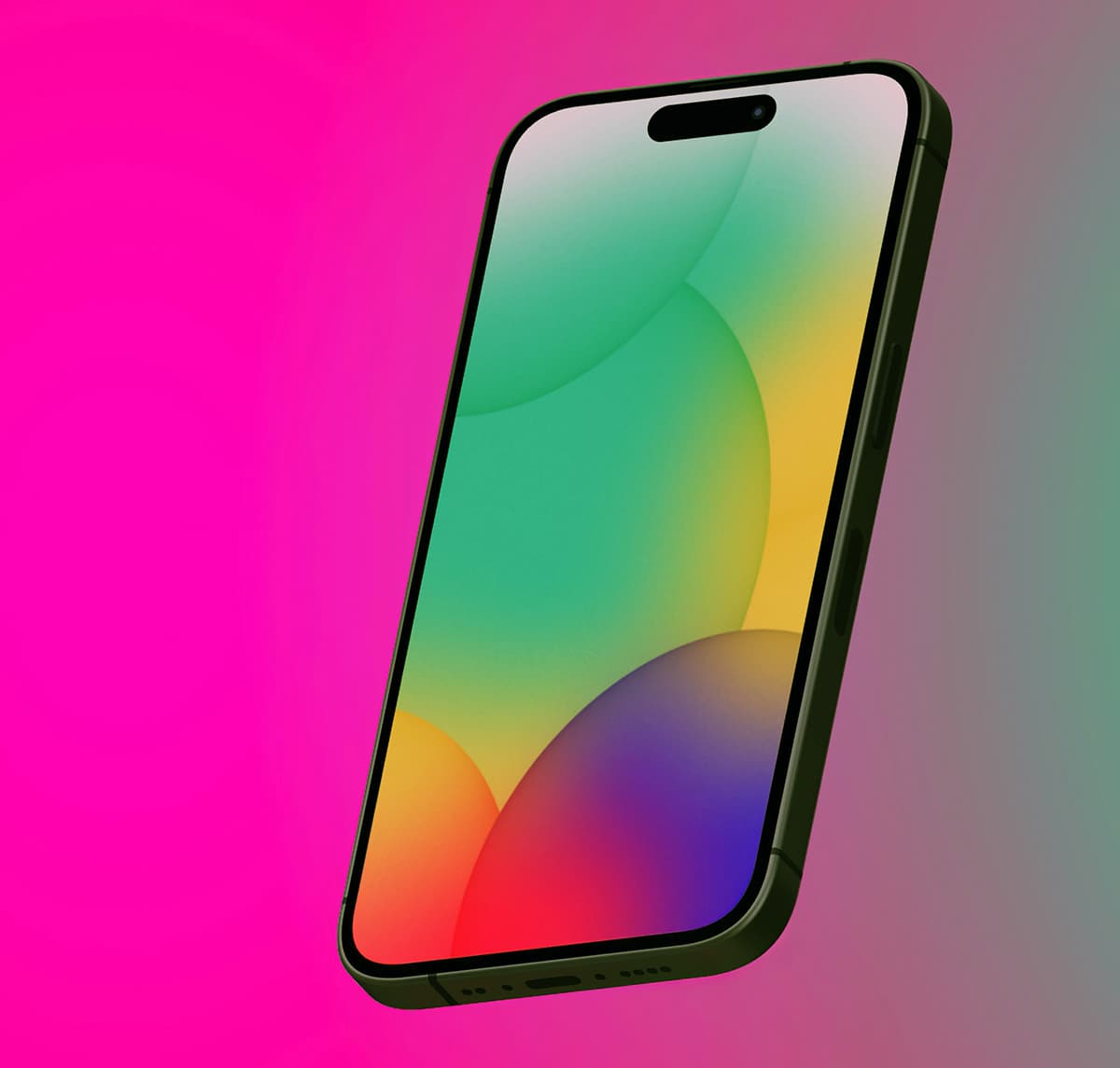 Smartphone affichant des teintes et des nuances de couleurs
