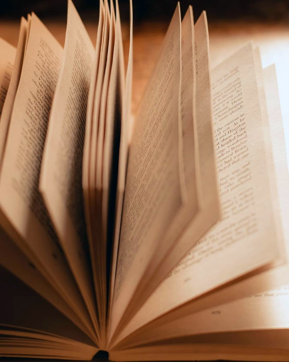 Un livre grand ouvert posé à plat