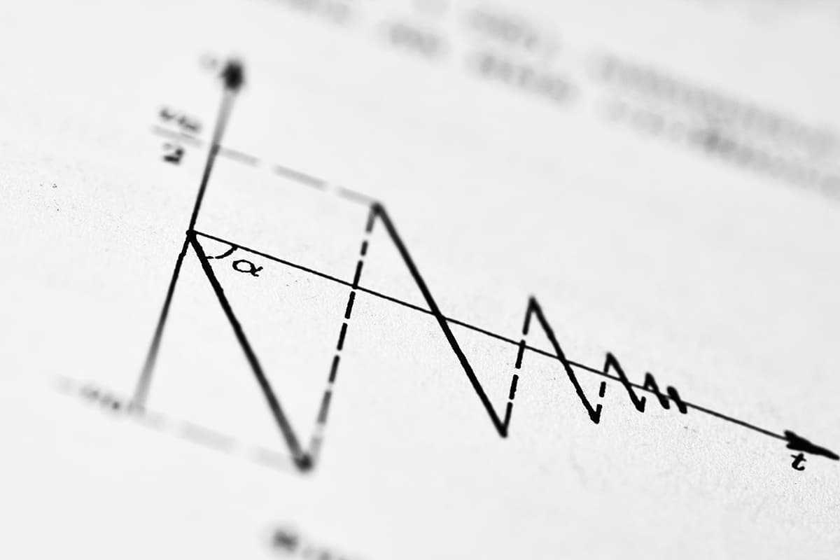 Graphique affichant des données statistiques en évolution